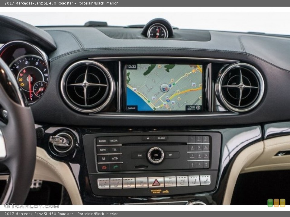 Porcelain/Black Interior Controls for the 2017 Mercedes-Benz SL 450 Roadster #118386881