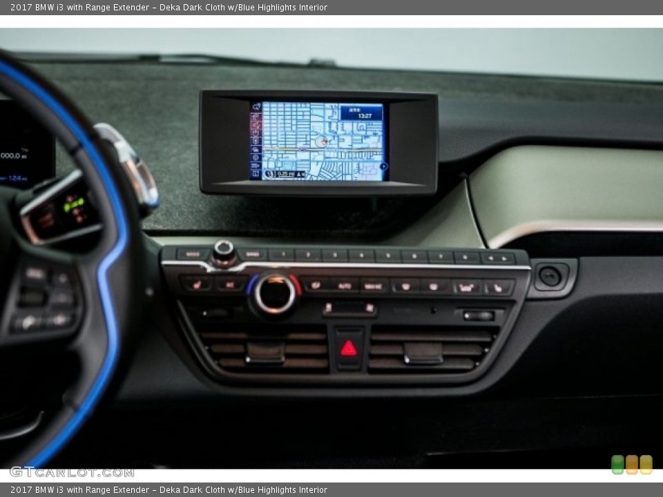 Deka Dark Cloth w/Blue Highlights Interior Controls for the 2017 BMW i3 with Range Extender #118390516