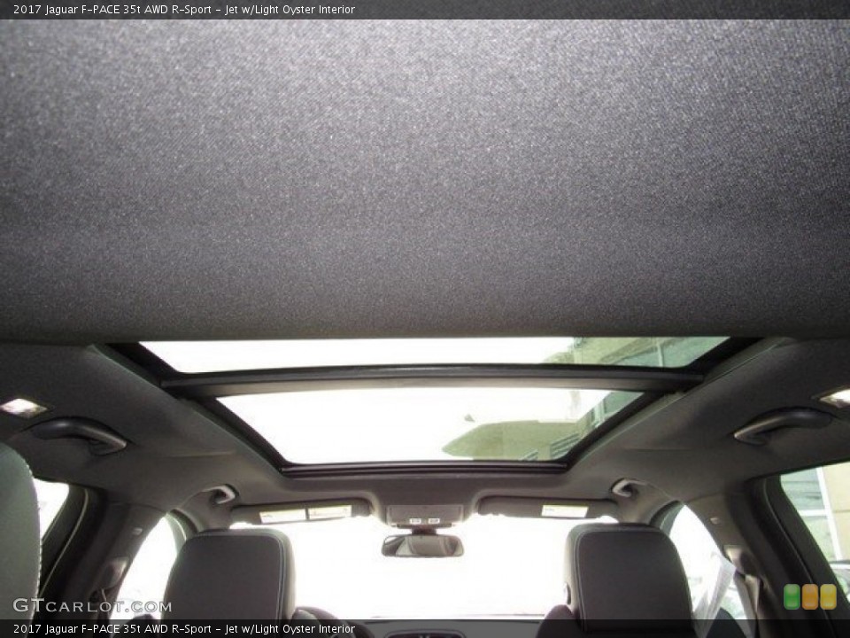 Jet w/Light Oyster Interior Sunroof for the 2017 Jaguar F-PACE 35t AWD R-Sport #118391399