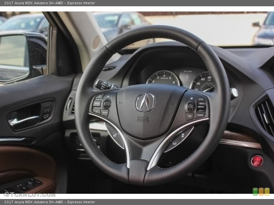 Espresso Interior Steering Wheel for the 2017 Acura MDX Advance SH-AWD #118396532