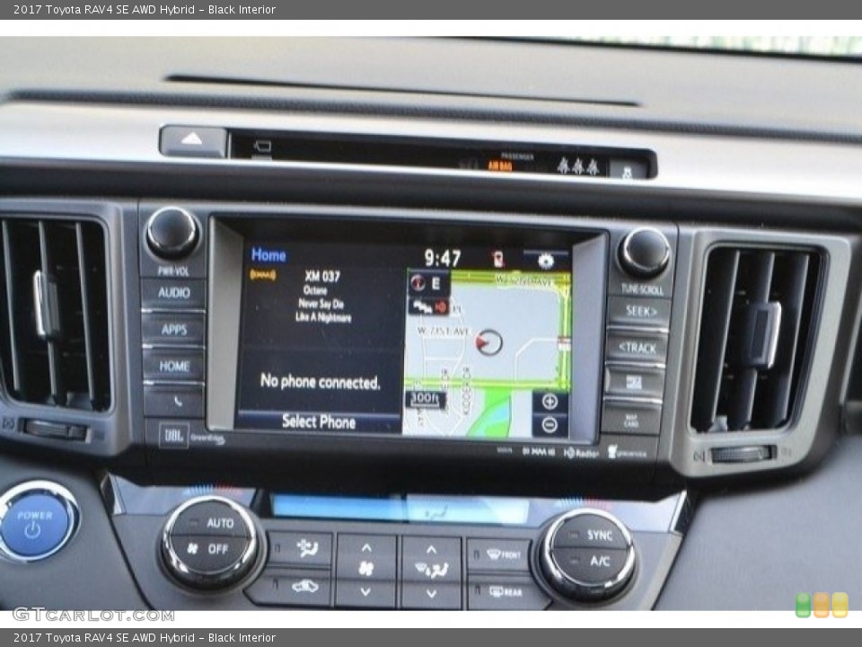Black Interior Navigation for the 2017 Toyota RAV4 SE AWD Hybrid #118412392