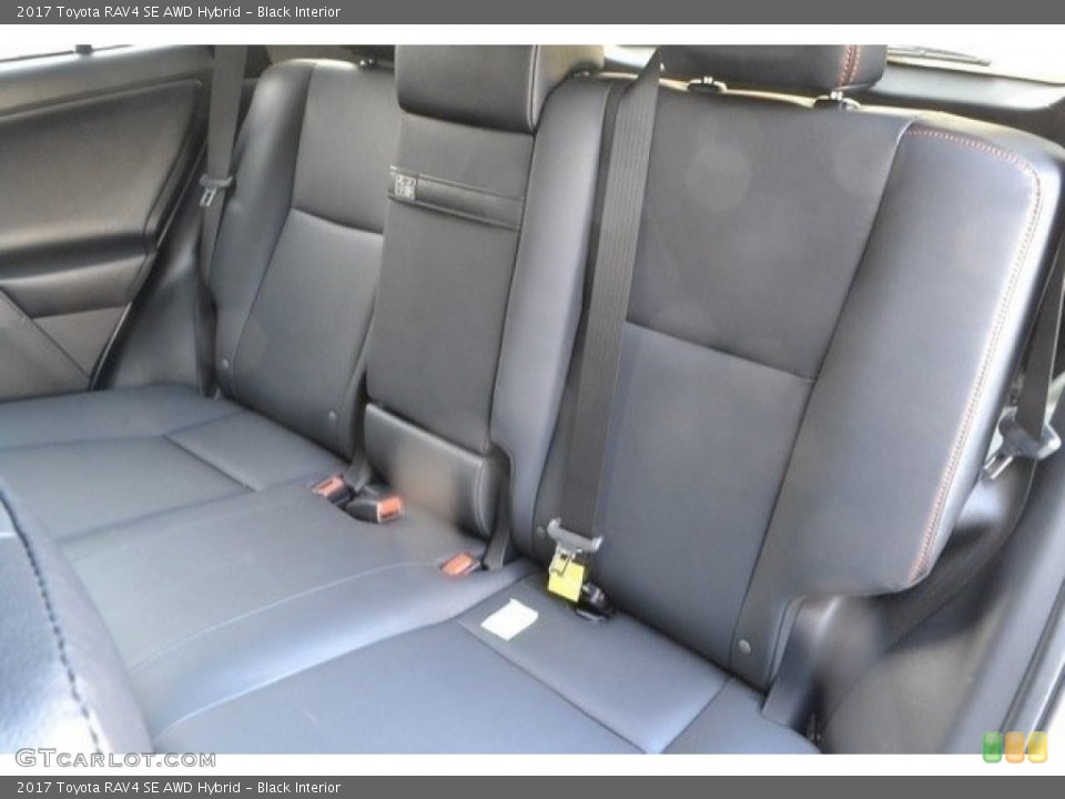 Black Interior Rear Seat for the 2017 Toyota RAV4 SE AWD Hybrid #118412416