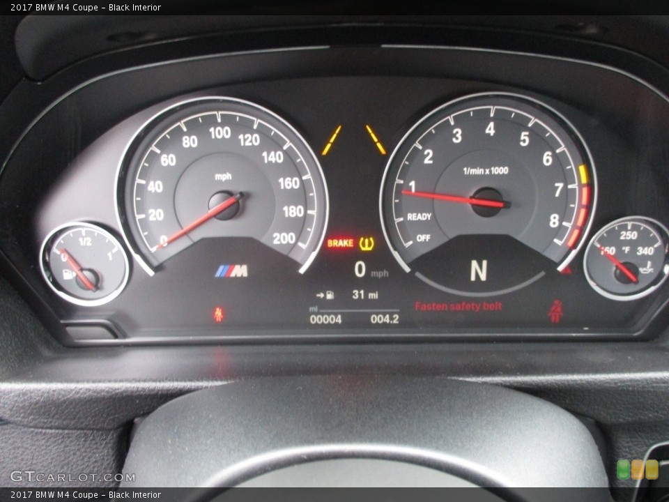 Black Interior Gauges for the 2017 BMW M4 Coupe #118414003