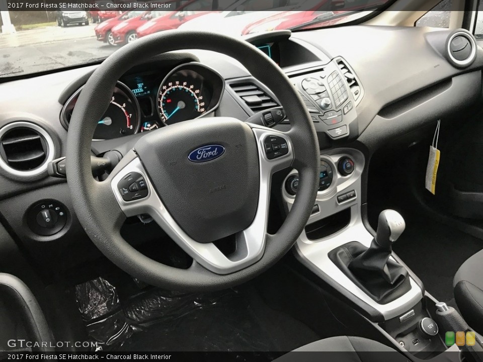 Charcoal Black Interior Dashboard for the 2017 Ford Fiesta SE Hatchback #118414510
