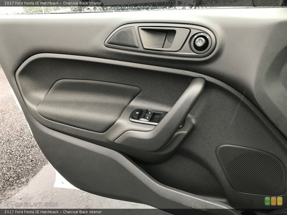 Charcoal Black Interior Door Panel for the 2017 Ford Fiesta SE Hatchback #118414570