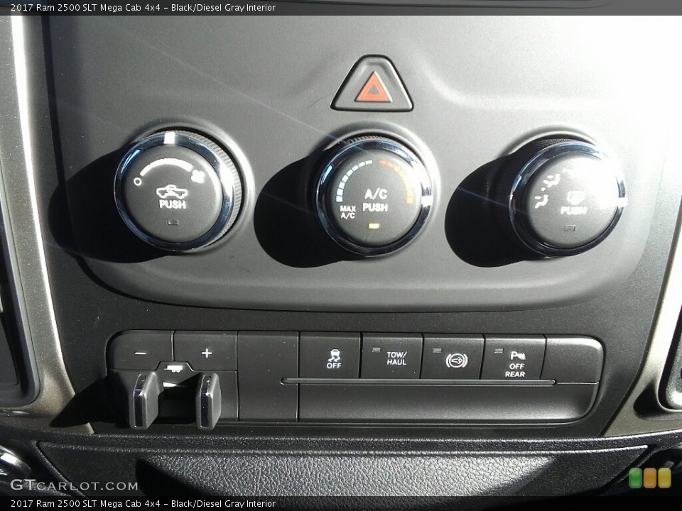 Black/Diesel Gray Interior Controls for the 2017 Ram 2500 SLT Mega Cab 4x4 #118419373