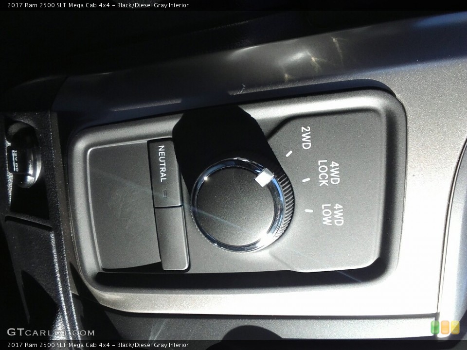 Black/Diesel Gray Interior Controls for the 2017 Ram 2500 SLT Mega Cab 4x4 #118419406