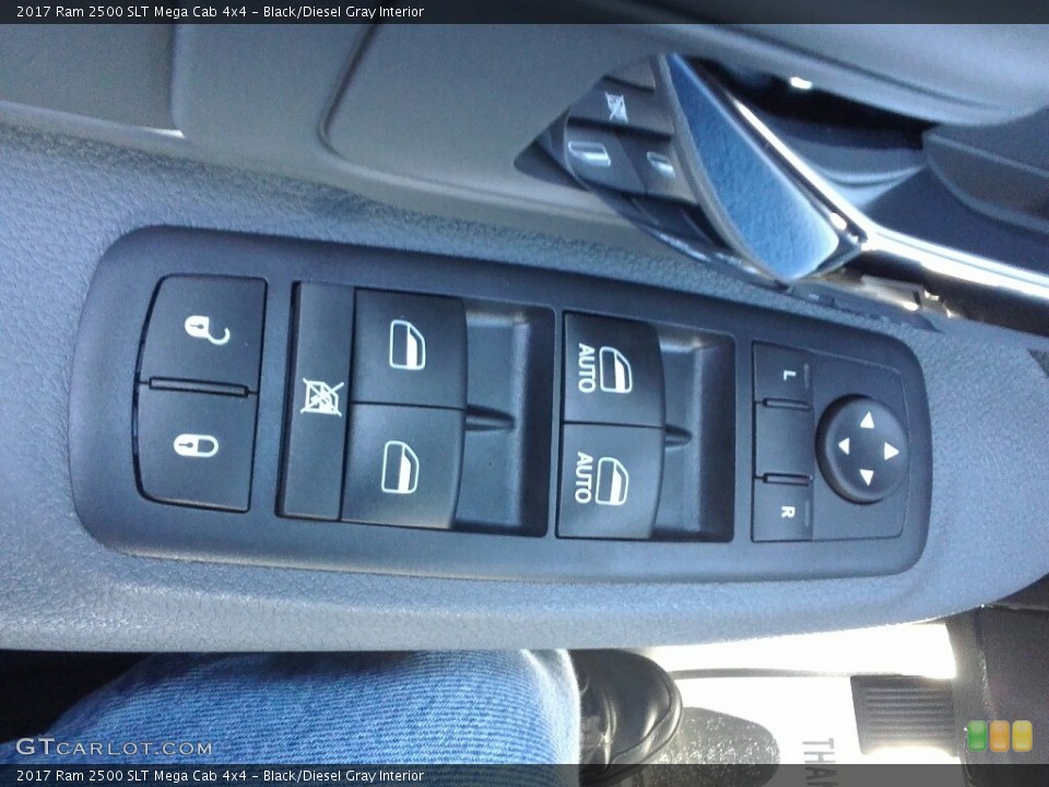 Black/Diesel Gray Interior Controls for the 2017 Ram 2500 SLT Mega Cab 4x4 #118419478