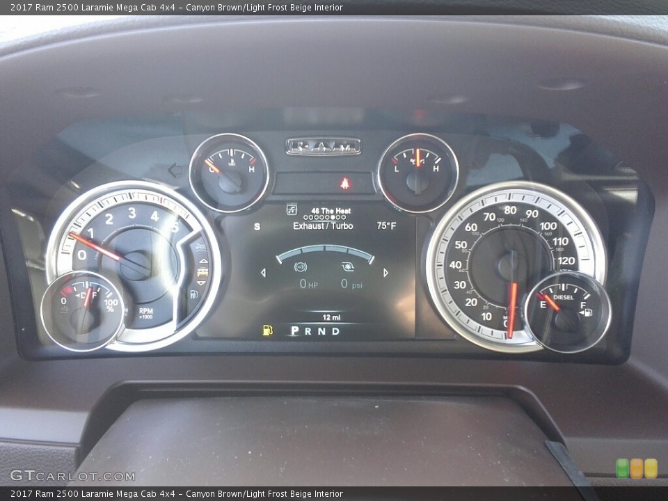Canyon Brown/Light Frost Beige Interior Gauges for the 2017 Ram 2500 Laramie Mega Cab 4x4 #118420499