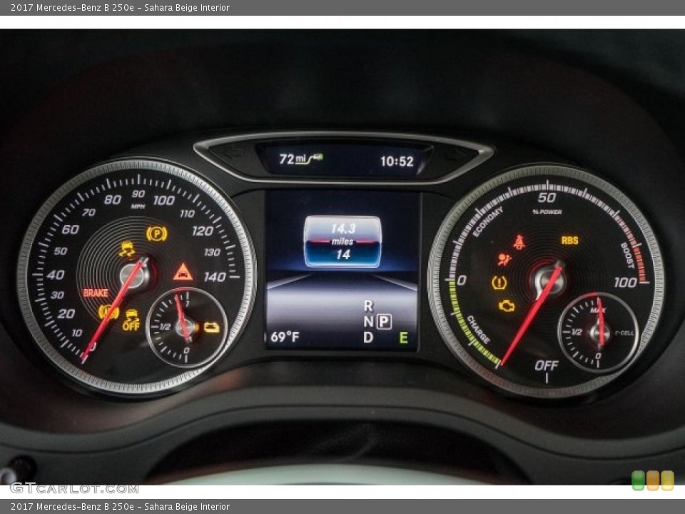 Sahara Beige Interior Gauges for the 2017 Mercedes-Benz B 250e #118421503