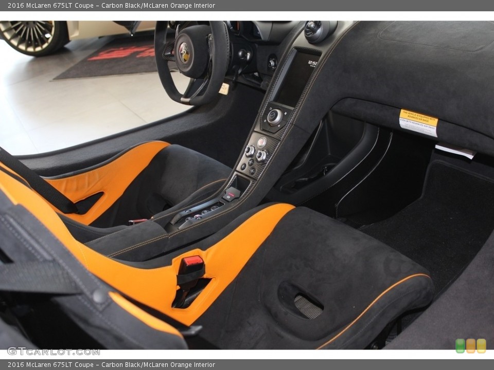 Carbon Black/McLaren Orange Interior Controls for the 2016 McLaren 675LT Coupe #118425158