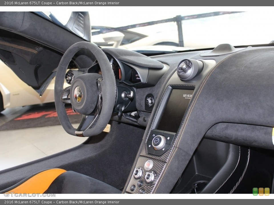 Carbon Black/McLaren Orange Interior Dashboard for the 2016 McLaren 675LT Coupe #118425187