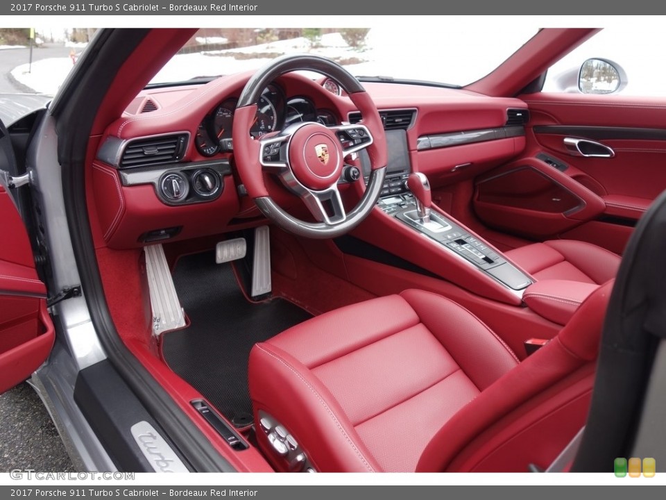 Bordeaux Red Interior Photo for the 2017 Porsche 911 Turbo S Cabriolet #118457926