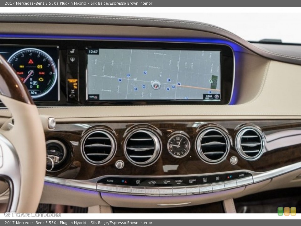 Silk Beige/Espresso Brown Interior Navigation for the 2017 Mercedes-Benz S 550e Plug-In Hybrid #118460274