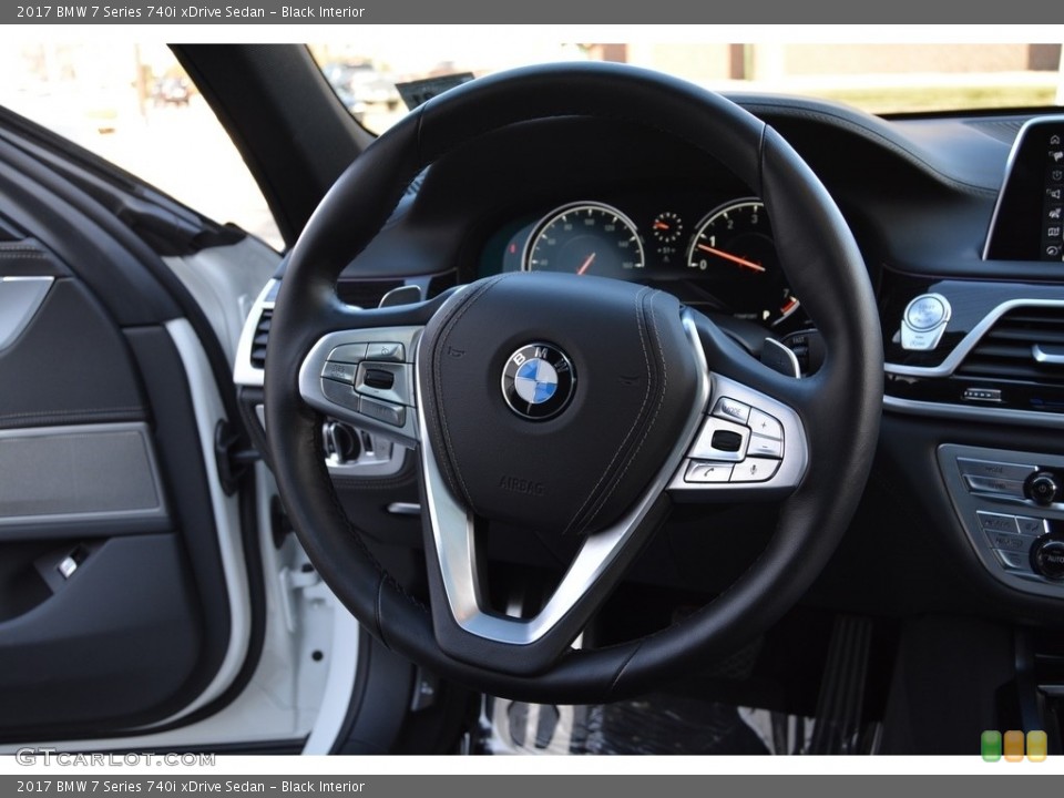 Black Interior Steering Wheel for the 2017 BMW 7 Series 740i xDrive Sedan #118465293