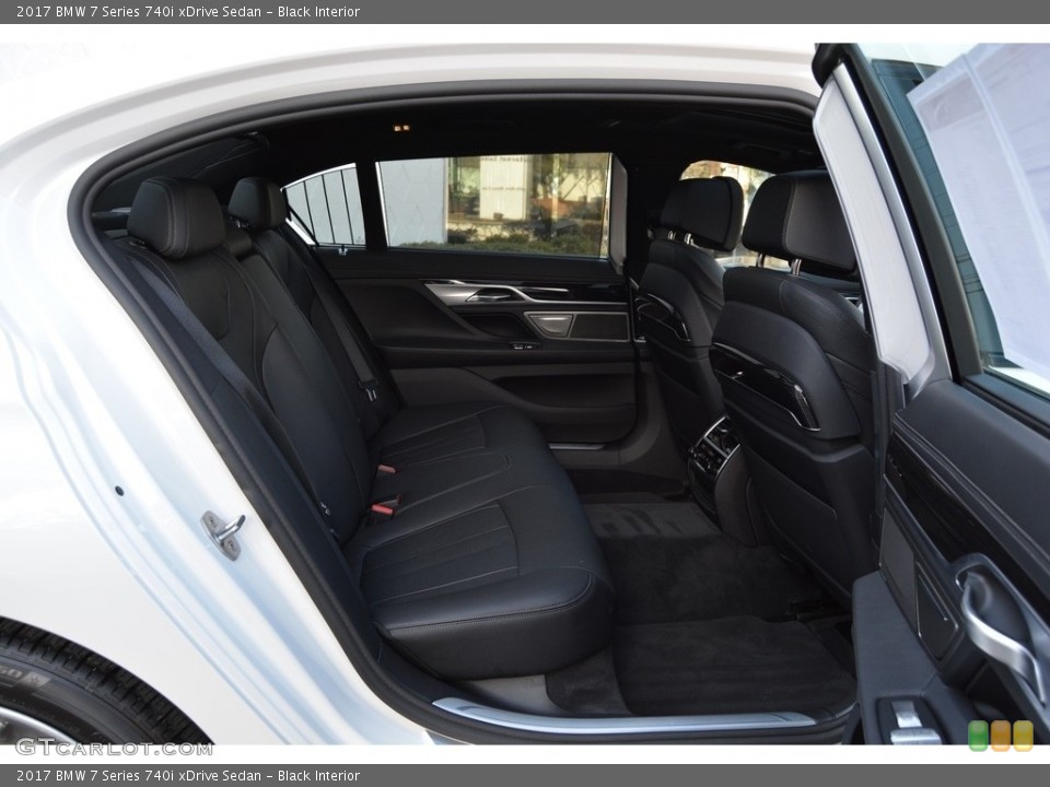 Black Interior Rear Seat for the 2017 BMW 7 Series 740i xDrive Sedan #118465497