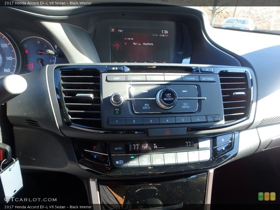 Black Interior Controls for the 2017 Honda Accord EX-L V6 Sedan #118468119