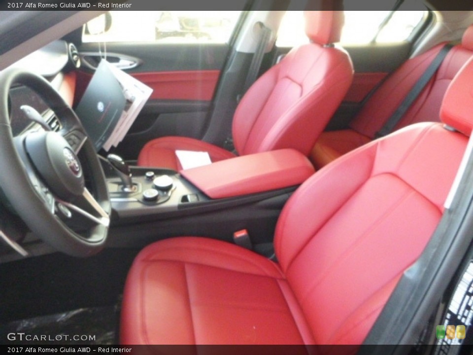 Red Interior Front Seat for the 2017 Alfa Romeo Giulia AWD #118472070