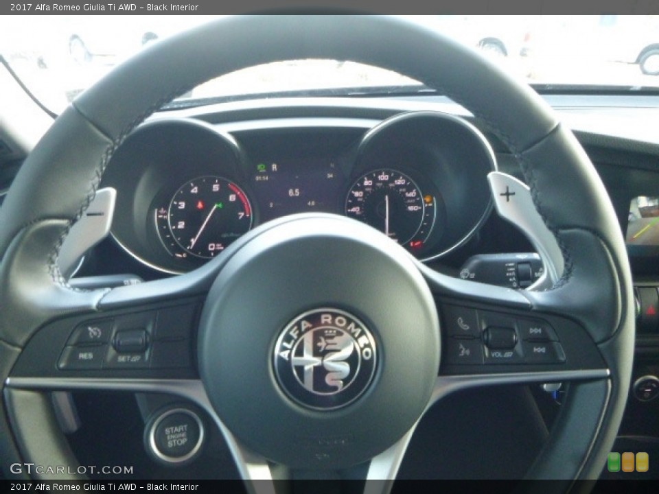 Black Interior Steering Wheel for the 2017 Alfa Romeo Giulia Ti AWD #118473087