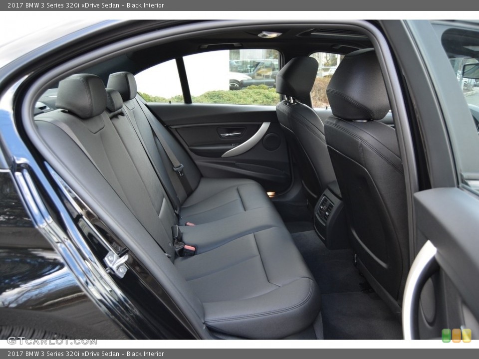 Black Interior Rear Seat for the 2017 BMW 3 Series 320i xDrive Sedan #118473273