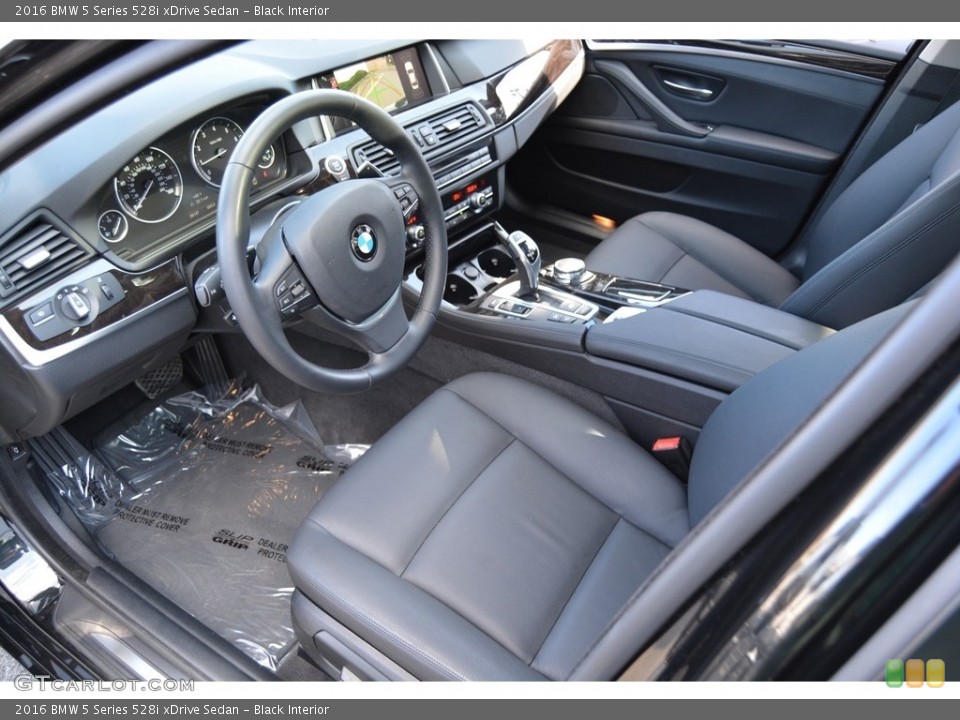 Black Interior Front Seat for the 2016 BMW 5 Series 528i xDrive Sedan #118474473