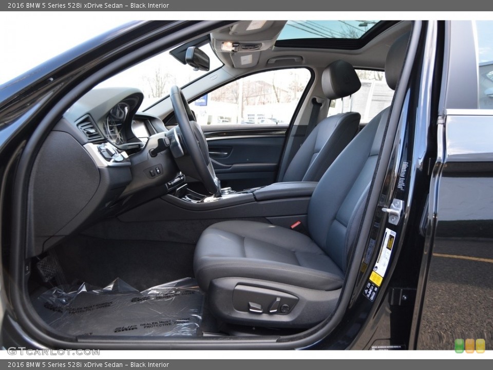 Black Interior Front Seat for the 2016 BMW 5 Series 528i xDrive Sedan #118474503