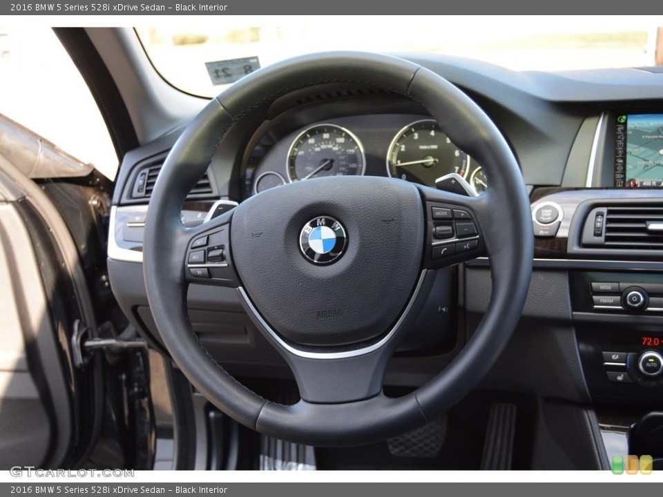 Black Interior Steering Wheel for the 2016 BMW 5 Series 528i xDrive Sedan #118474631