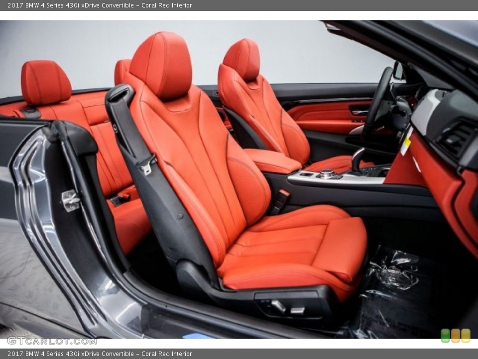 Coral Red Interior Photo for the 2017 BMW 4 Series 430i xDrive Convertible #118474635