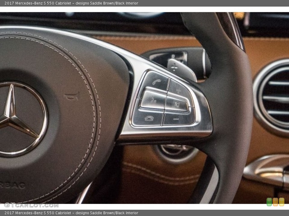designo Saddle Brown/Black Interior Controls for the 2017 Mercedes-Benz S 550 Cabriolet #118483815