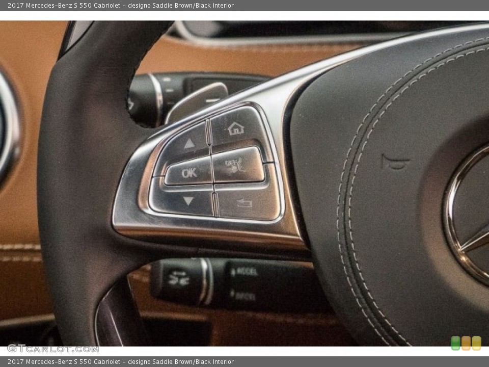 designo Saddle Brown/Black Interior Controls for the 2017 Mercedes-Benz S 550 Cabriolet #118483839
