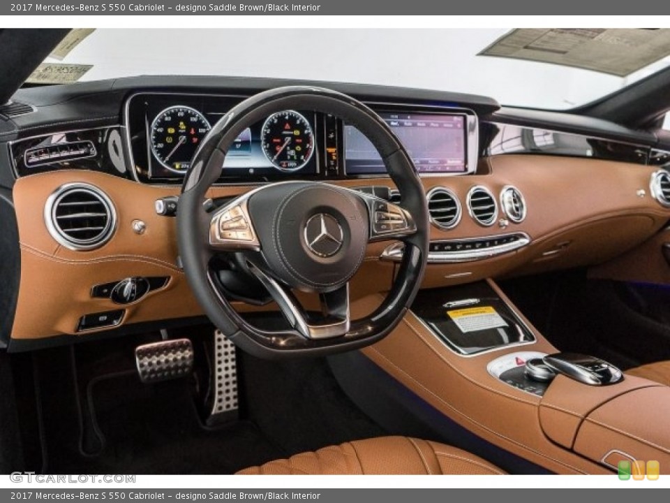 designo Saddle Brown/Black Interior Dashboard for the 2017 Mercedes-Benz S 550 Cabriolet #118483866