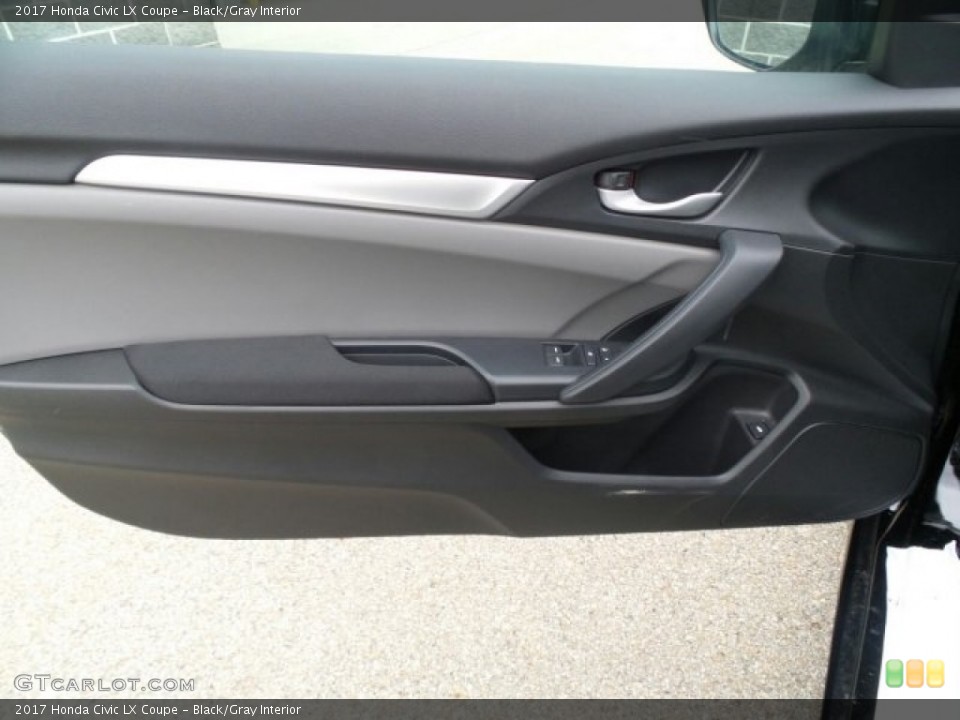 Black/Gray Interior Door Panel for the 2017 Honda Civic LX Coupe #118484730