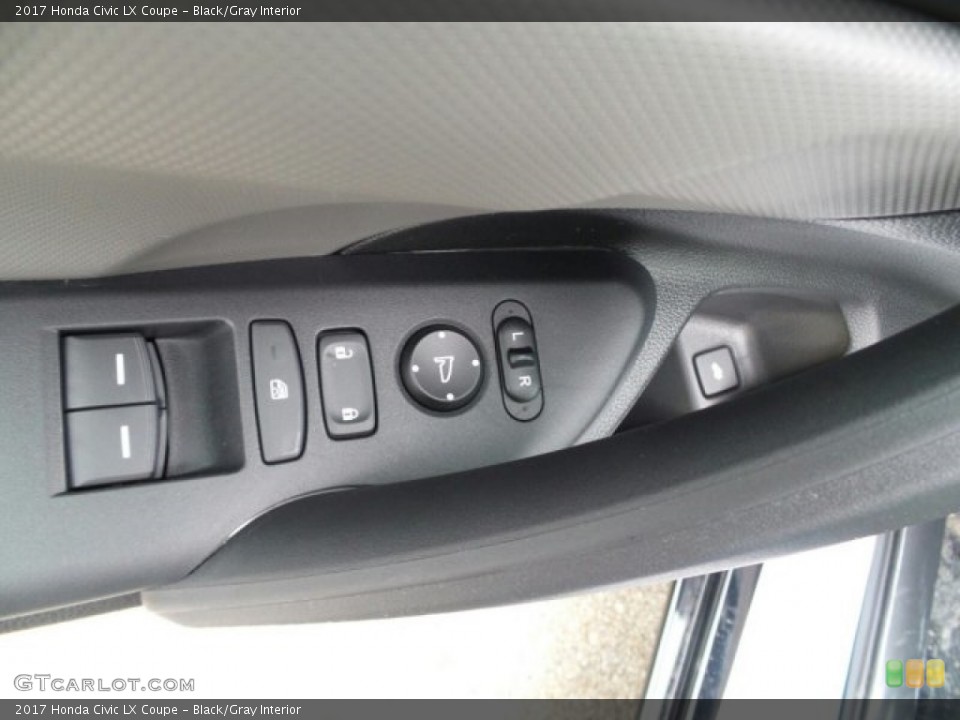 Black/Gray Interior Controls for the 2017 Honda Civic LX Coupe #118484754