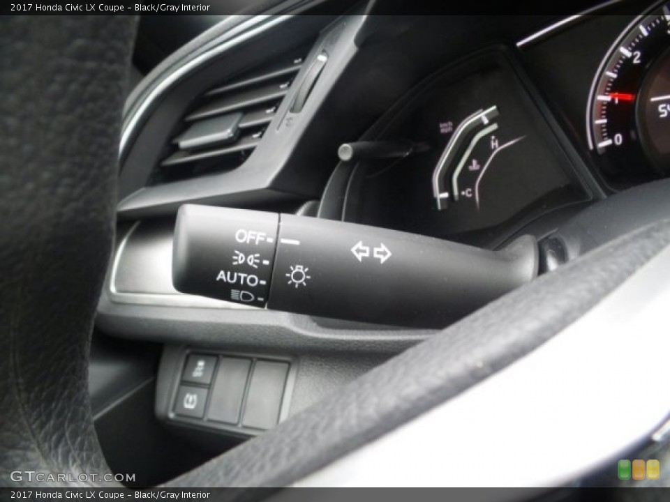 Black/Gray Interior Controls for the 2017 Honda Civic LX Coupe #118484865