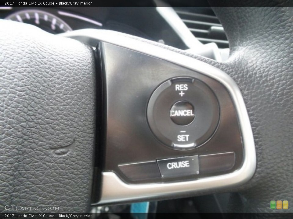 Black/Gray Interior Controls for the 2017 Honda Civic LX Coupe #118484886