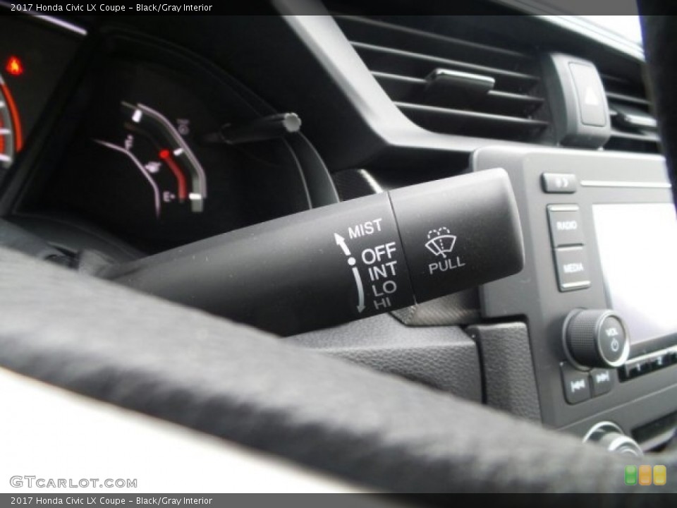 Black/Gray Interior Controls for the 2017 Honda Civic LX Coupe #118484907
