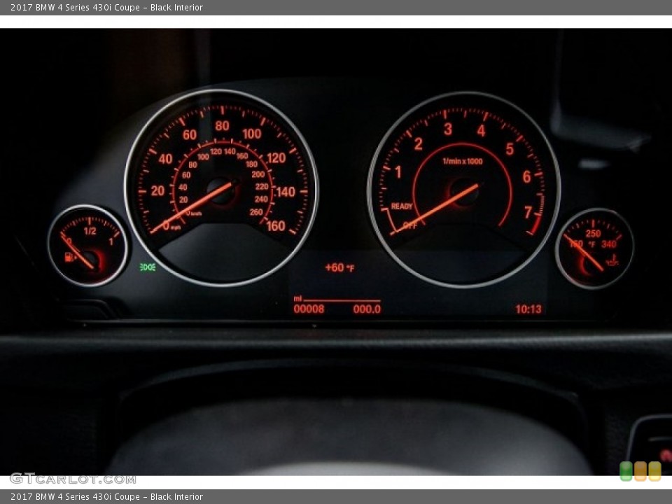 Black Interior Gauges for the 2017 BMW 4 Series 430i Coupe #118486452