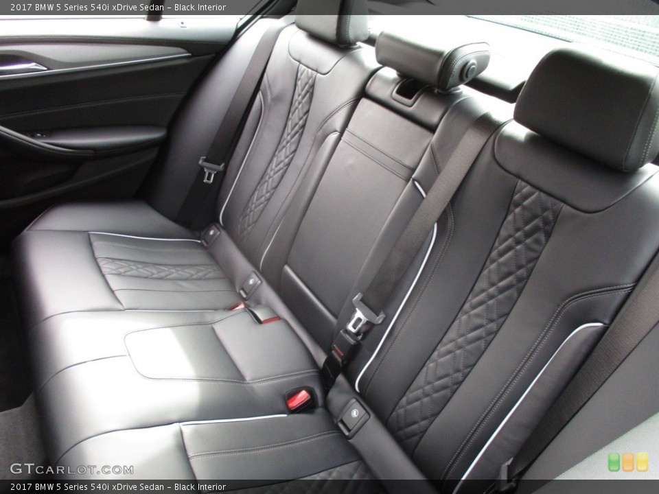 Black Interior Rear Seat for the 2017 BMW 5 Series 540i xDrive Sedan #118488345