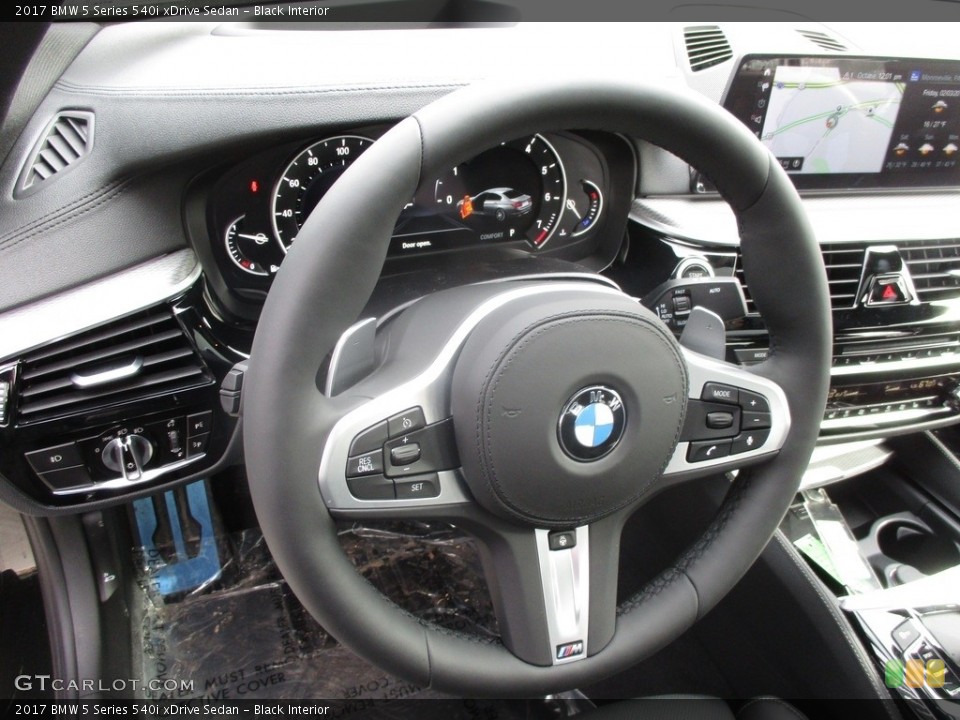 Black Interior Steering Wheel for the 2017 BMW 5 Series 540i xDrive Sedan #118488372