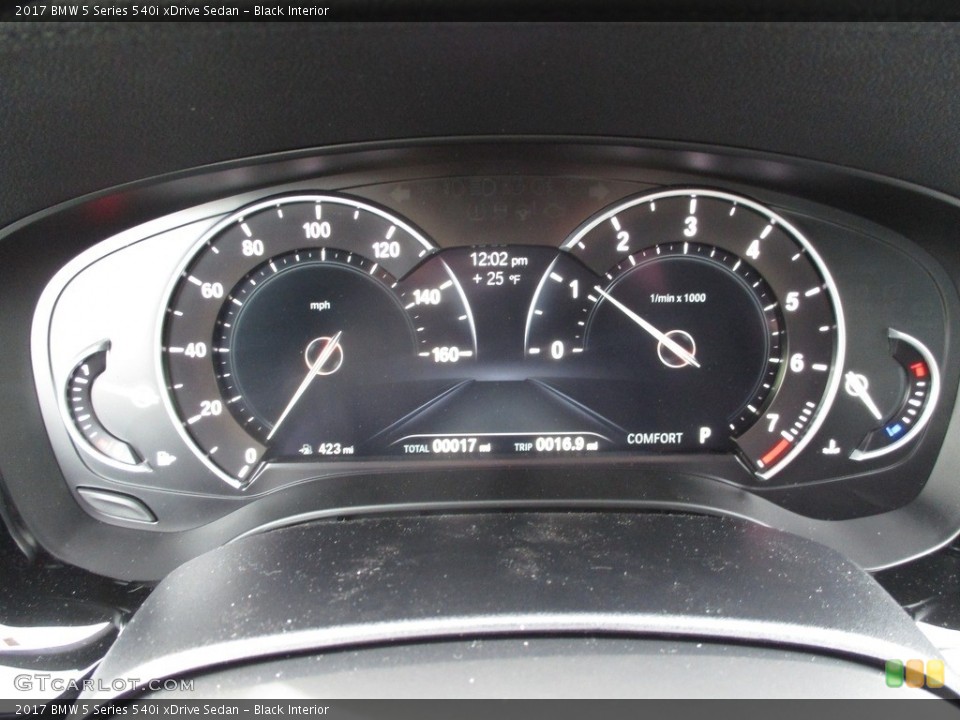 Black Interior Gauges for the 2017 BMW 5 Series 540i xDrive Sedan #118488522