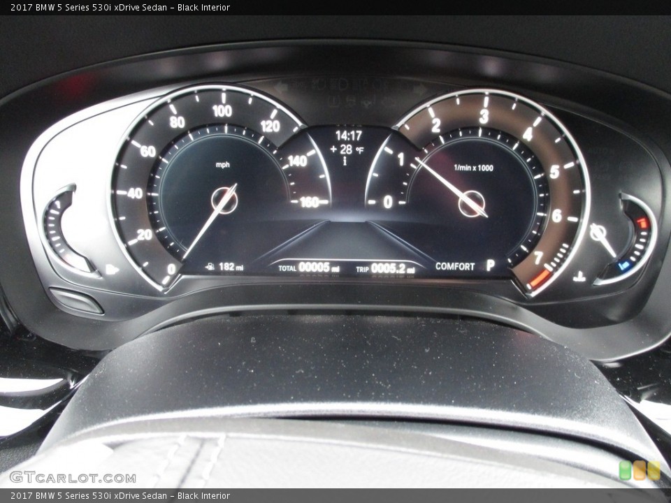 Black Interior Gauges for the 2017 BMW 5 Series 530i xDrive Sedan #118489029