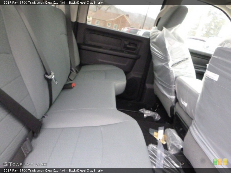 Black/Diesel Gray Interior Rear Seat for the 2017 Ram 3500 Tradesman Crew Cab 4x4 #118490475