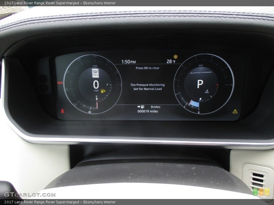 Ebony/Ivory Interior Gauges for the 2017 Land Rover Range Rover Supercharged #118491639