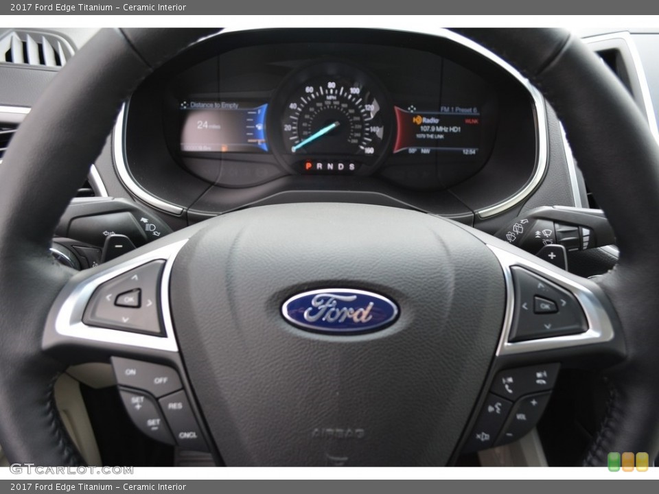 Ceramic Interior Steering Wheel for the 2017 Ford Edge Titanium #118491807