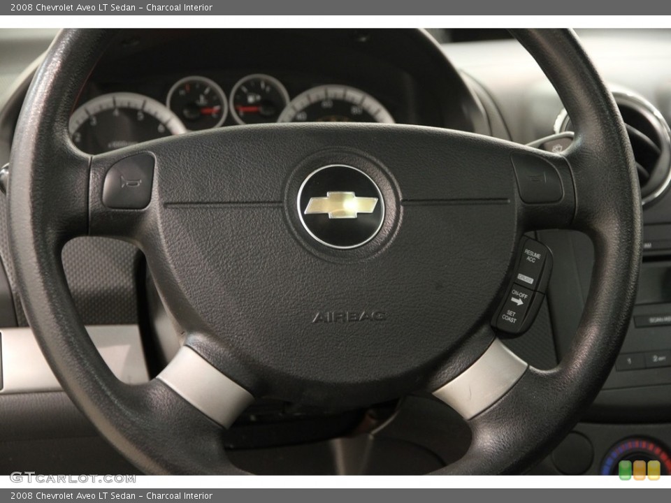 Charcoal Interior Steering Wheel for the 2008 Chevrolet Aveo LT Sedan #118500042