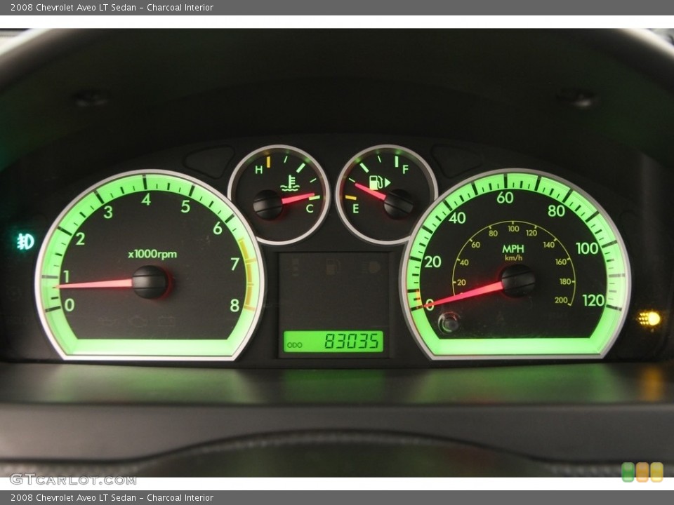 Charcoal Interior Gauges for the 2008 Chevrolet Aveo LT Sedan #118500068