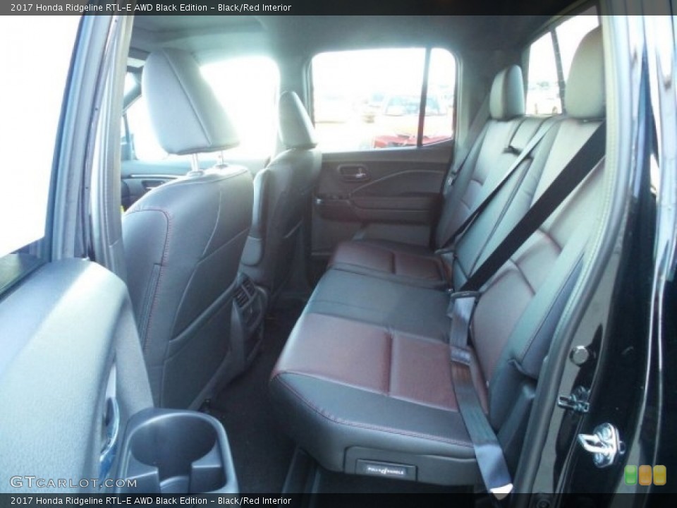 Black/Red Interior Rear Seat for the 2017 Honda Ridgeline RTL-E AWD Black Edition #118502154