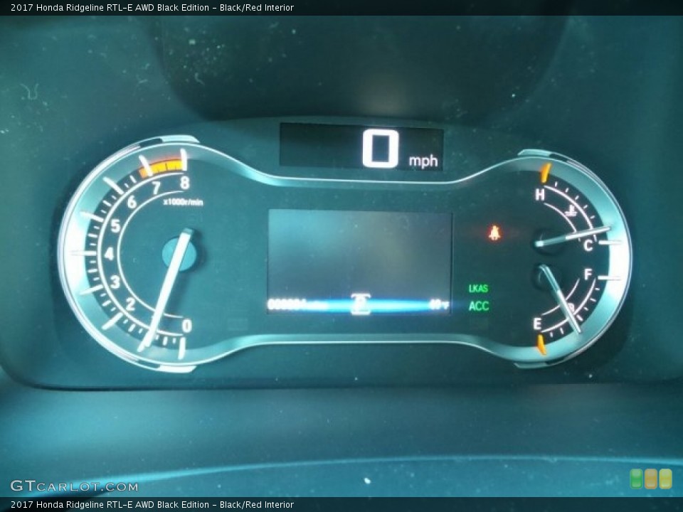 Black/Red Interior Gauges for the 2017 Honda Ridgeline RTL-E AWD Black Edition #118502193