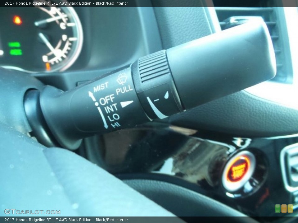 Black/Red Interior Controls for the 2017 Honda Ridgeline RTL-E AWD Black Edition #118502274