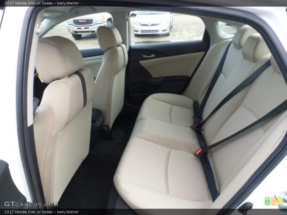 Ivory Interior Rear Seat for the 2017 Honda Civic LX Sedan #118504989